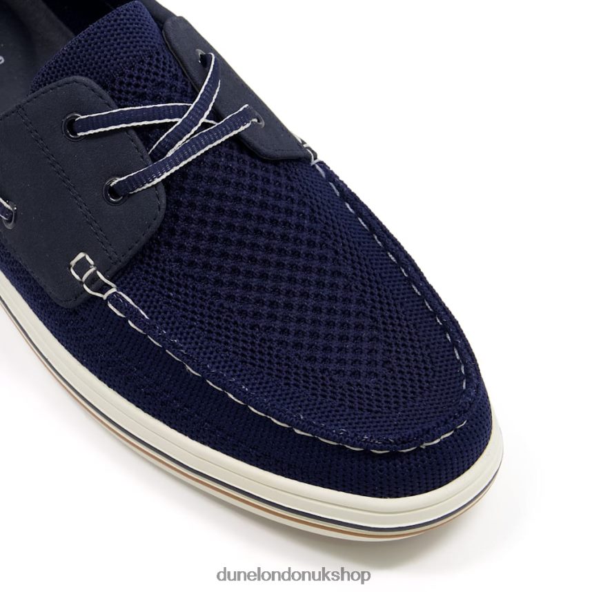 Knitted Boat Shoes Men N4BBPB745 Dune London Burnner Navy