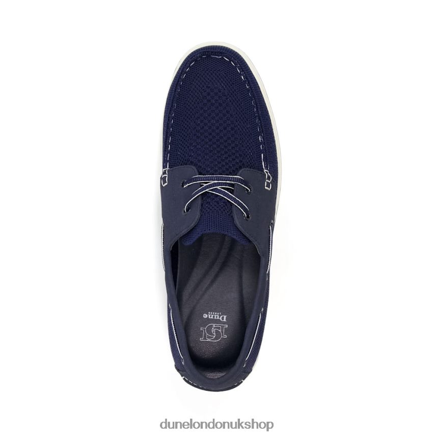 Knitted Boat Shoes Men N4BBPB745 Dune London Burnner Navy