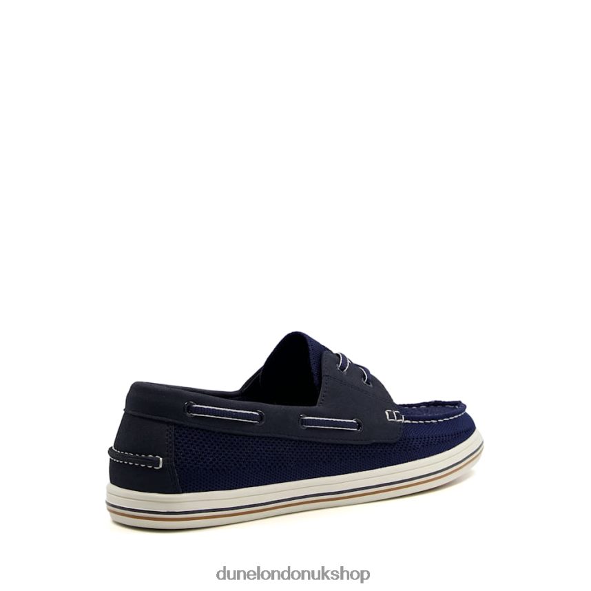 Knitted Boat Shoes Men N4BBPB745 Dune London Burnner Navy