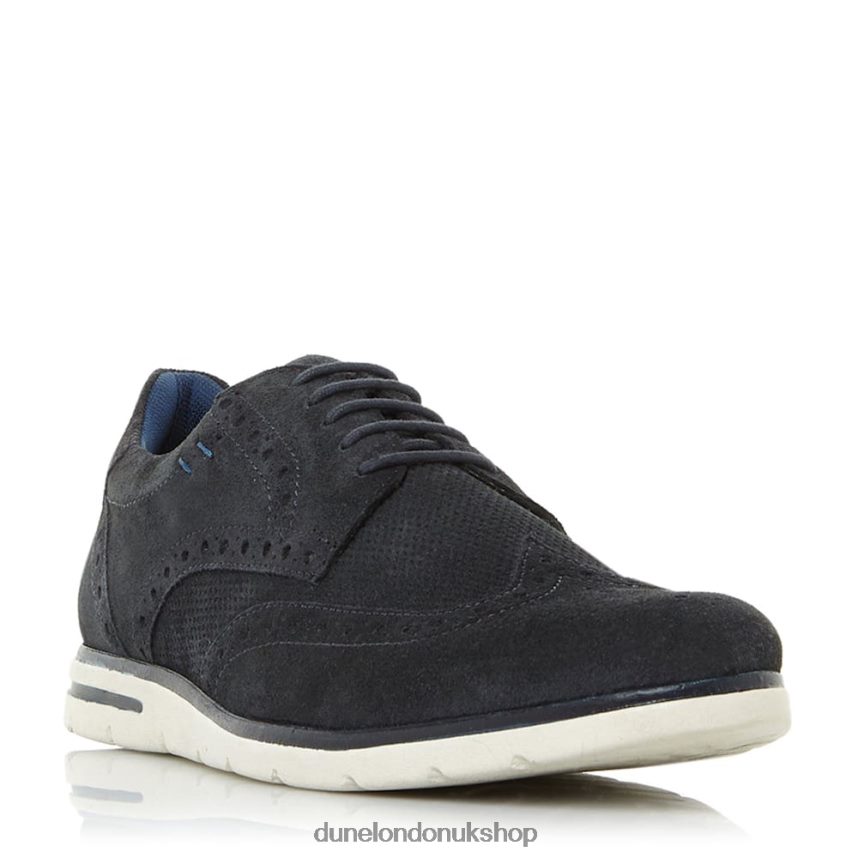 Lace Up Brogue Wedge Men N4BBPB852 Dune London Barry Navy - Click Image to Close