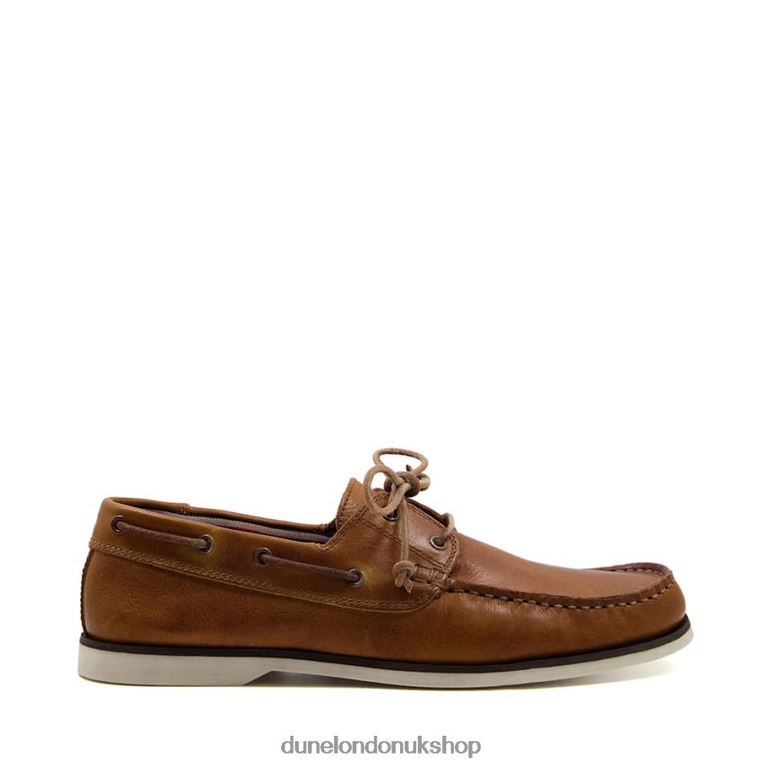 Leather Boat Shoes Men N4BBPB738 Dune London Bluesy Tan