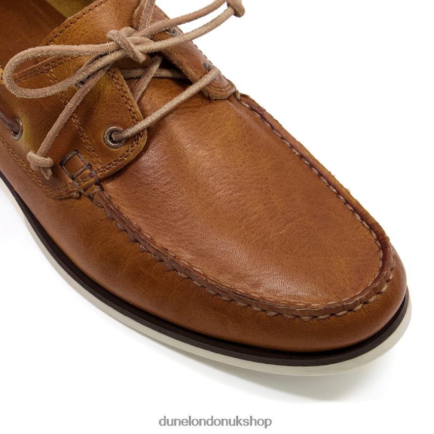 Leather Boat Shoes Men N4BBPB738 Dune London Bluesy Tan