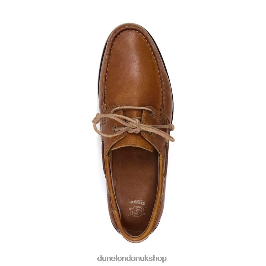 Leather Boat Shoes Men N4BBPB738 Dune London Bluesy Tan