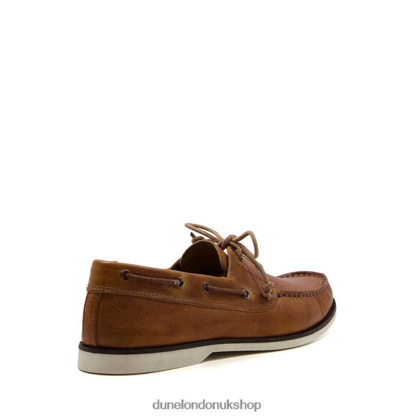 Leather Boat Shoes Men N4BBPB738 Dune London Bluesy Tan