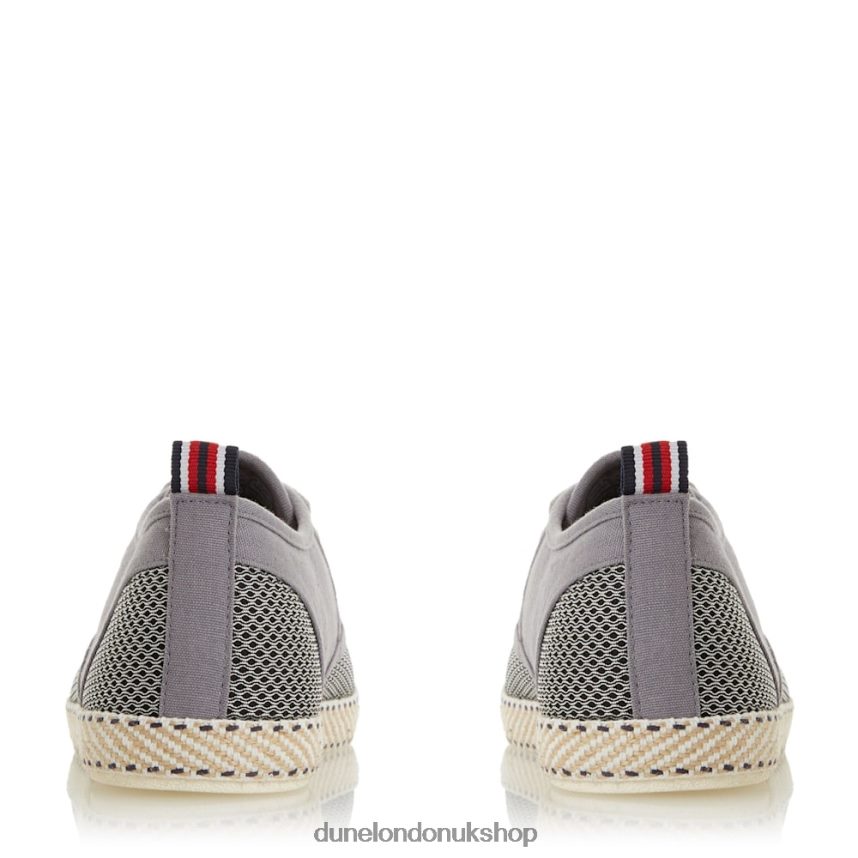 Mesh Lace Up Espadrille Shoes Men N4BBPB873 Dune London Flask Grey