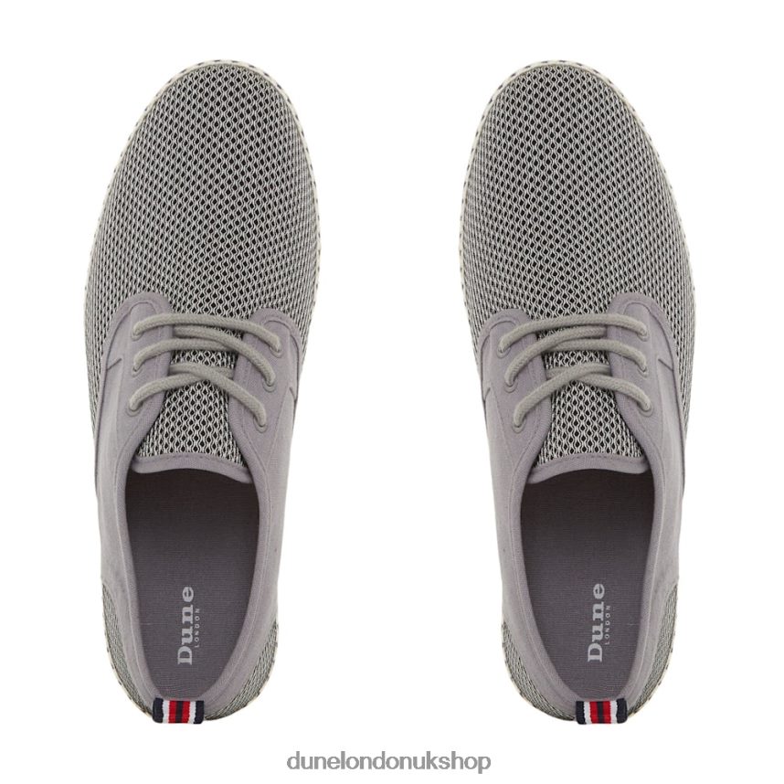 Mesh Lace Up Espadrille Shoes Men N4BBPB873 Dune London Flask Grey