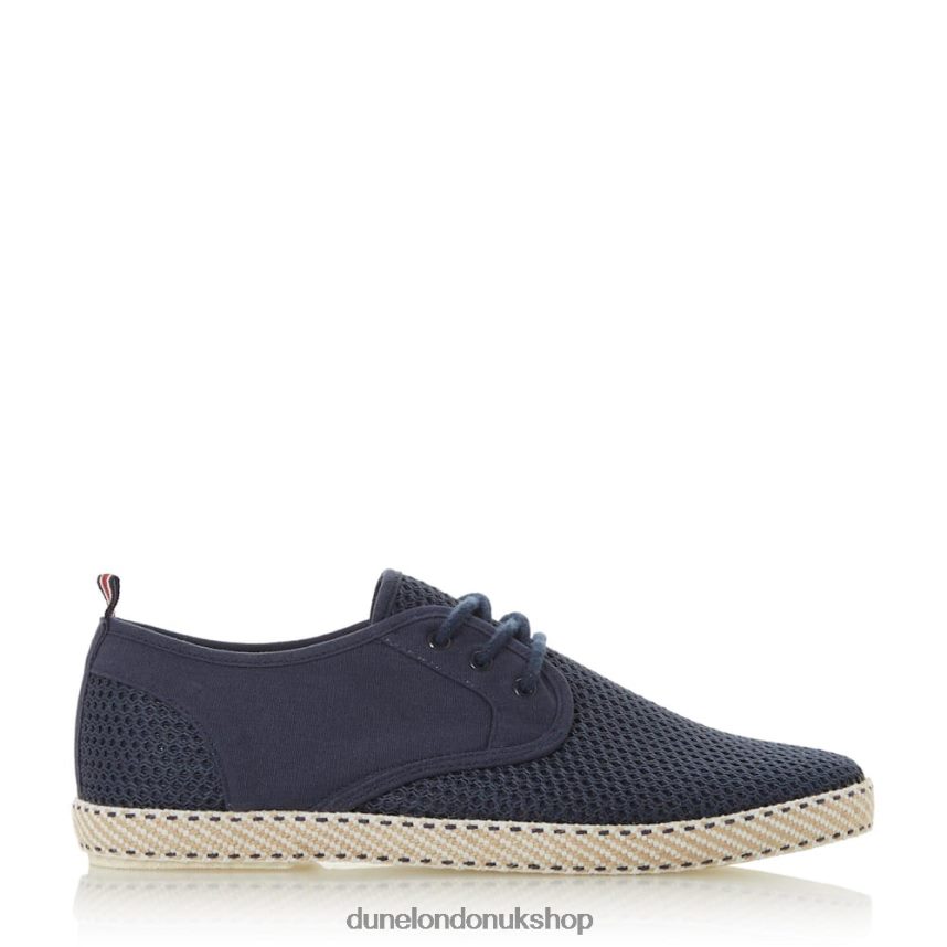 Mesh Lace Up Espadrille Shoes Men N4BBPB877 Dune London Flask Navy