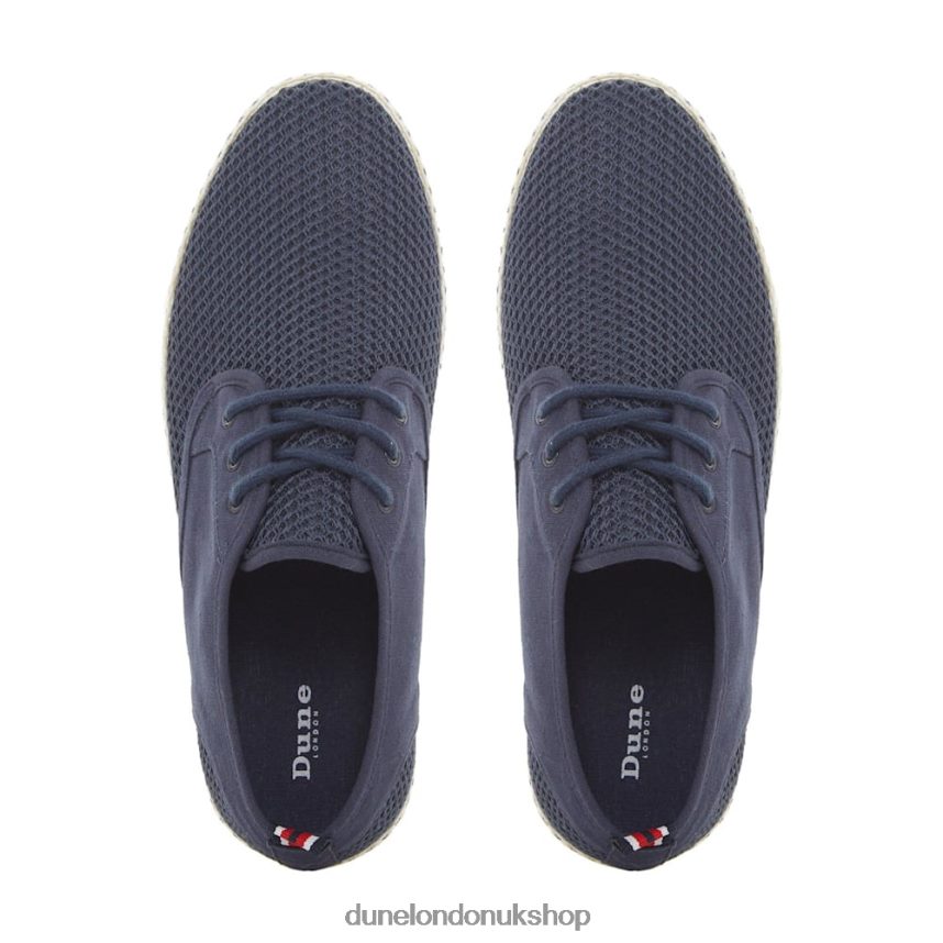 Mesh Lace Up Espadrille Shoes Men N4BBPB877 Dune London Flask Navy