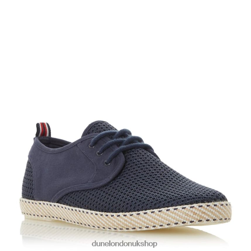 Mesh Lace-Up Espadrilles Men N4BBPB676 Dune London Flash Navy