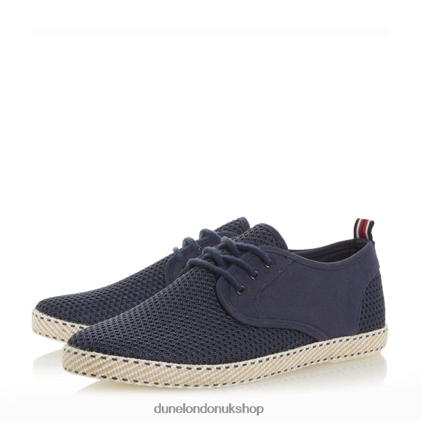 Mesh Lace-Up Espadrilles Men N4BBPB676 Dune London Flash Navy