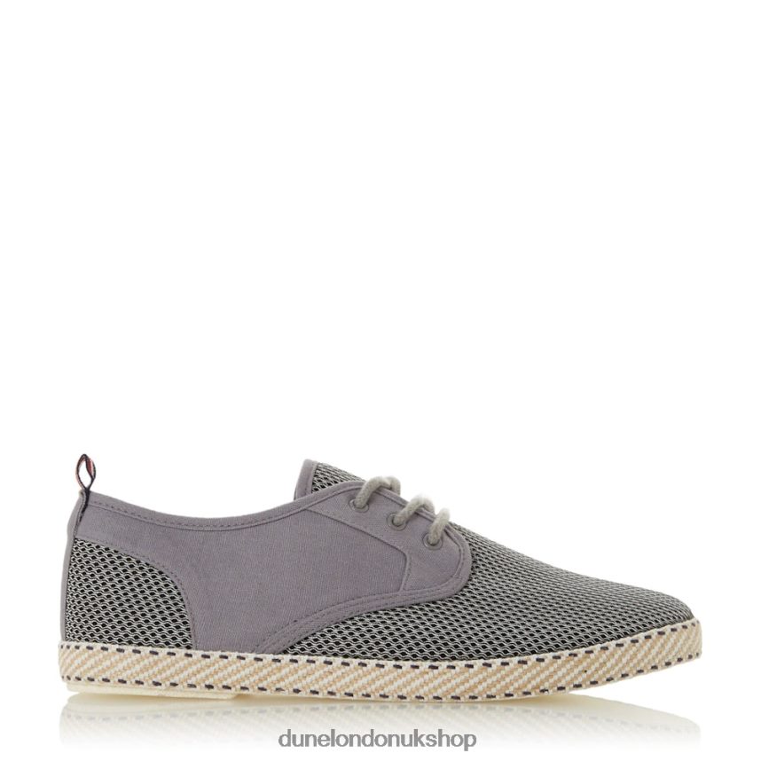 Mesh Lace-Up Espadrilles Men N4BBPB865 Dune London Flash Grey