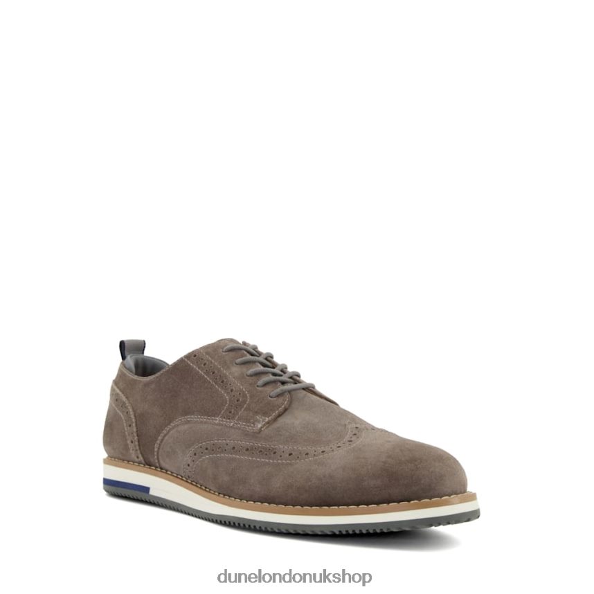 Nubuck Lace-Up Casual Shoes Men N4BBPB824 Dune London Bristtle Grey