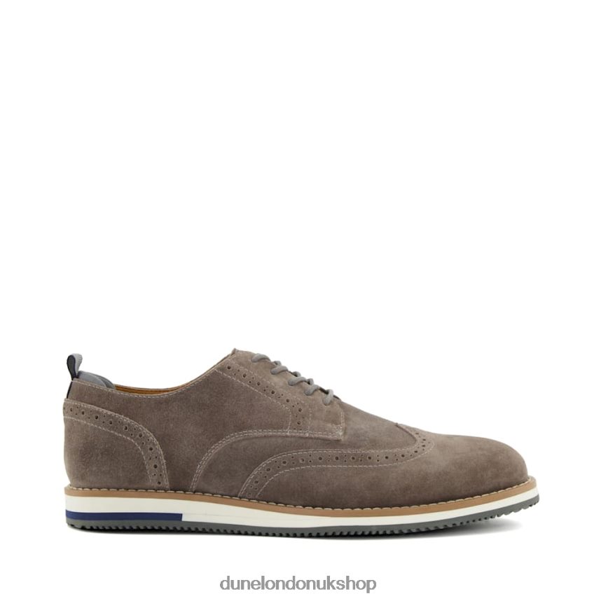 Nubuck Lace-Up Casual Shoes Men N4BBPB824 Dune London Bristtle Grey