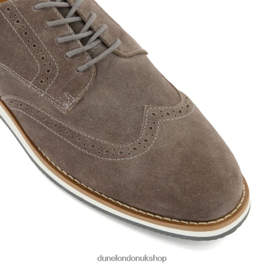 Nubuck Lace-Up Casual Shoes Men N4BBPB824 Dune London Bristtle Grey