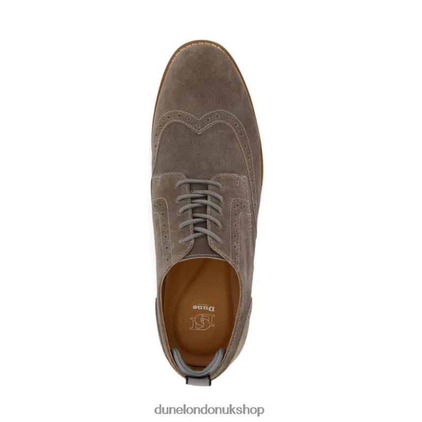 Nubuck Lace-Up Casual Shoes Men N4BBPB824 Dune London Bristtle Grey