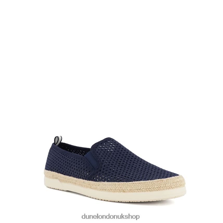 Perforated Casual Espadrilles Men N4BBPB697 Dune London Fisherr Navy - Click Image to Close