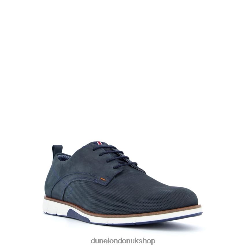 Punch Hole Casual Shoes Men N4BBPB846 Dune London Balad Blue - Click Image to Close