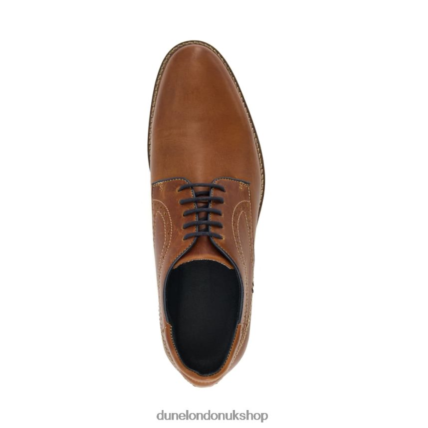 Stitch-Detail Derby Shoes Men N4BBPB682 Dune London Bintom Tan