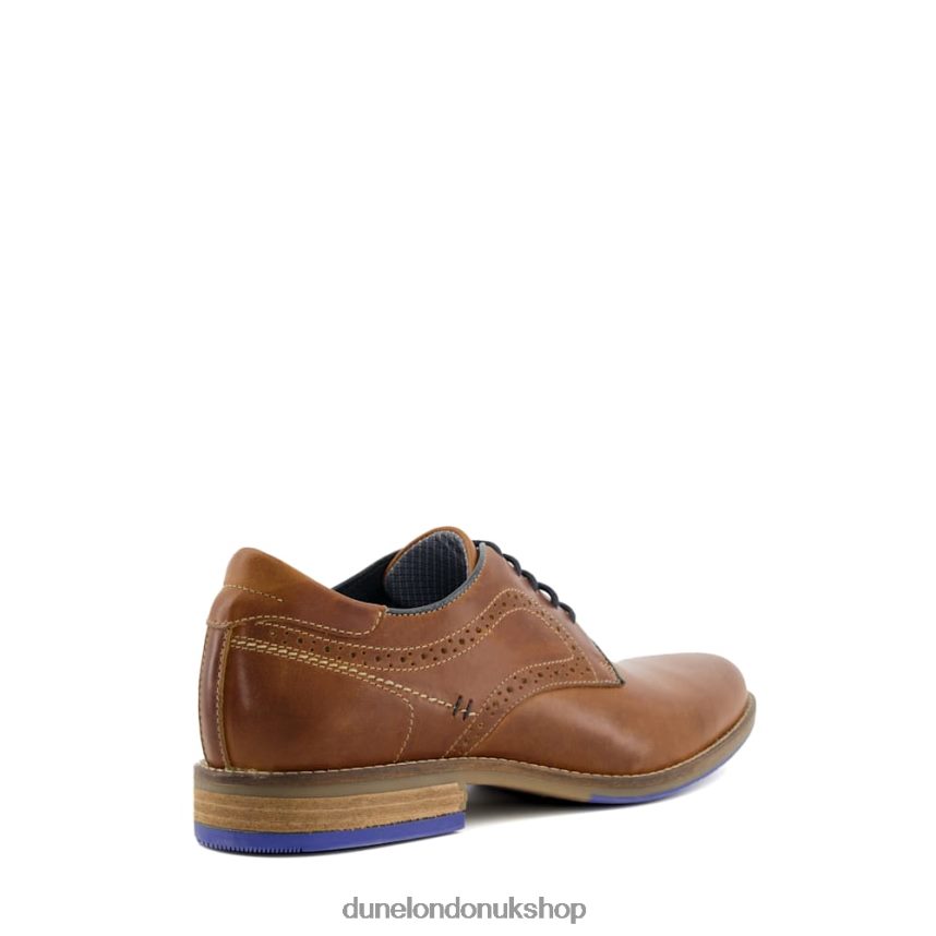 Stitch-Detail Derby Shoes Men N4BBPB682 Dune London Bintom Tan