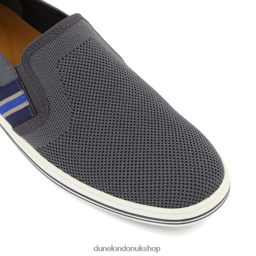 Stripe-Detail Casual Shoes Men N4BBPB783 Dune London Broader Grey