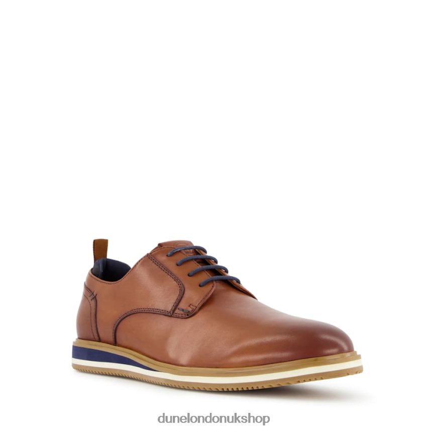 Wedge Sole Lace Up Shoes Men N4BBPB827 Dune London Bucatini Tan - Click Image to Close