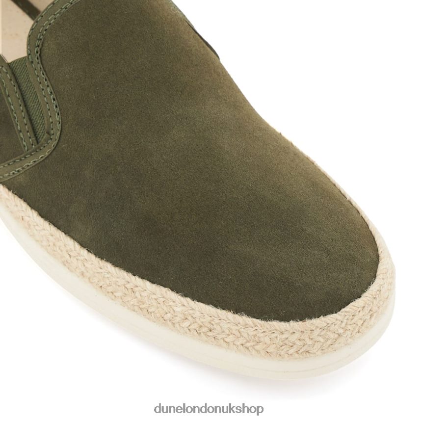 Woven-Detail Suede Casual Shoes Men N4BBPB802 Dune London Fall Khaki