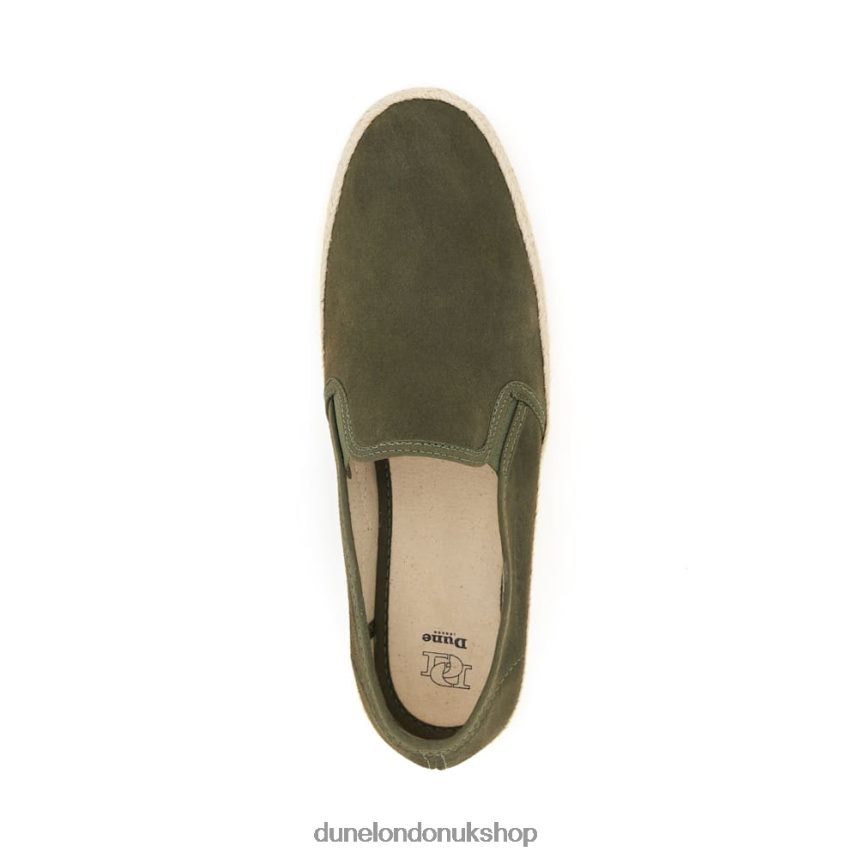 Woven-Detail Suede Casual Shoes Men N4BBPB802 Dune London Fall Khaki