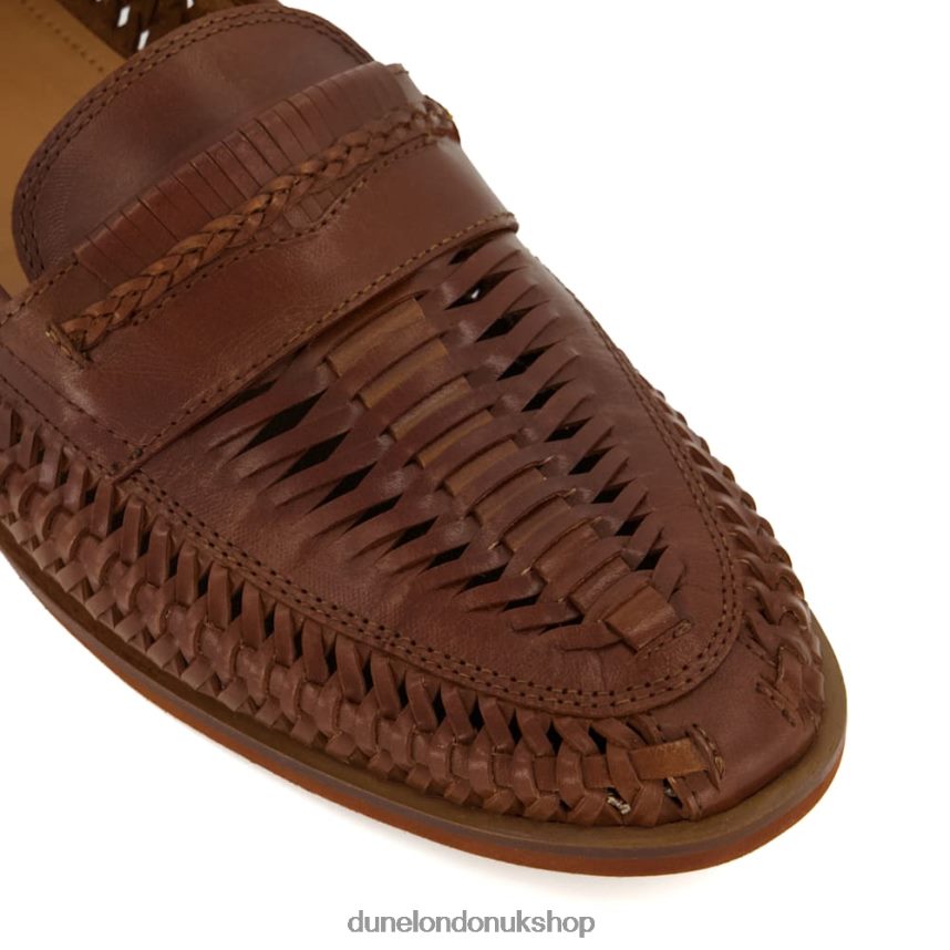 Casual Woven Loafers Men N4BBPB800 Dune London Brickles Tan