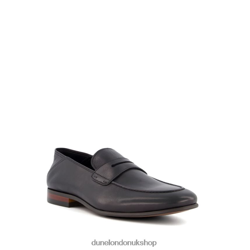 Crush Back Heel Penny Loafer Men N4BBPB834 Dune London Sync Black