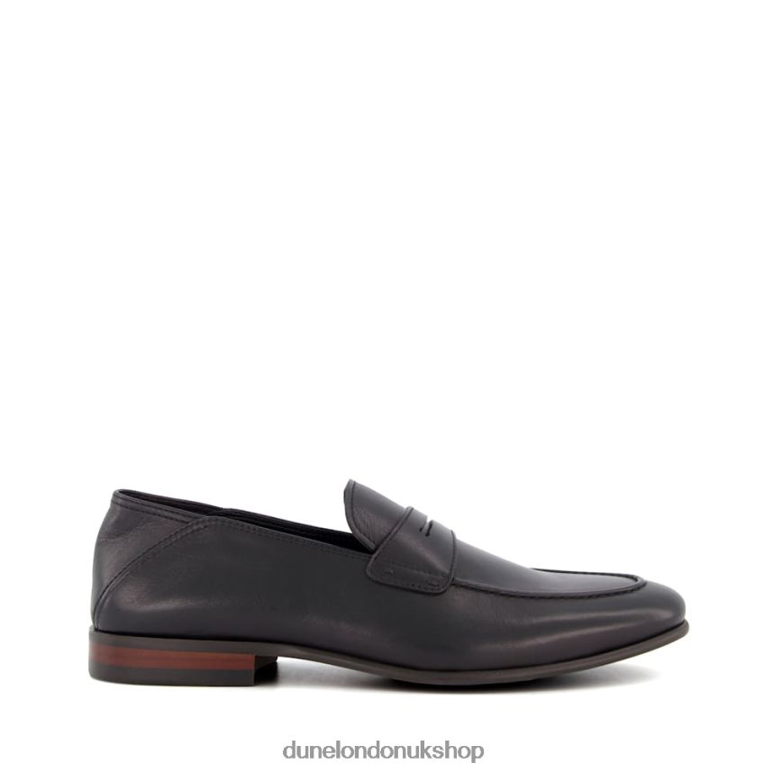 Crush Back Heel Penny Loafer Men N4BBPB834 Dune London Sync Black