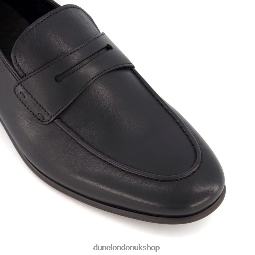 Crush Back Heel Penny Loafer Men N4BBPB834 Dune London Sync Black