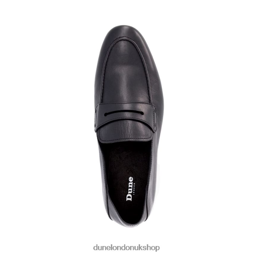 Crush Back Heel Penny Loafer Men N4BBPB834 Dune London Sync Black