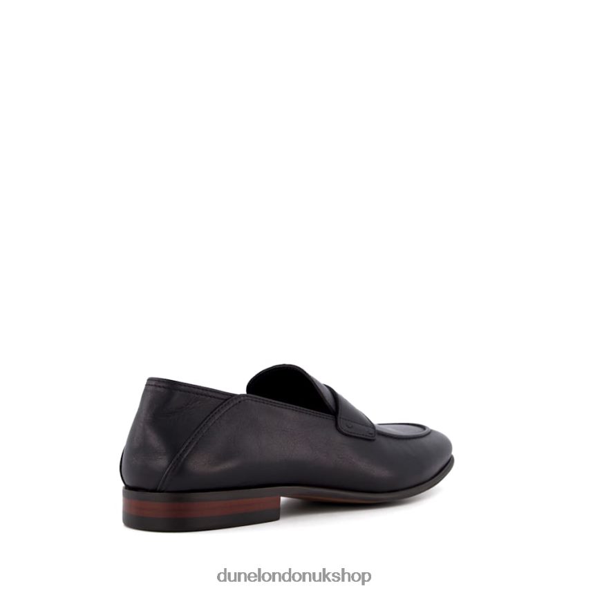 Crush Back Heel Penny Loafer Men N4BBPB834 Dune London Sync Black