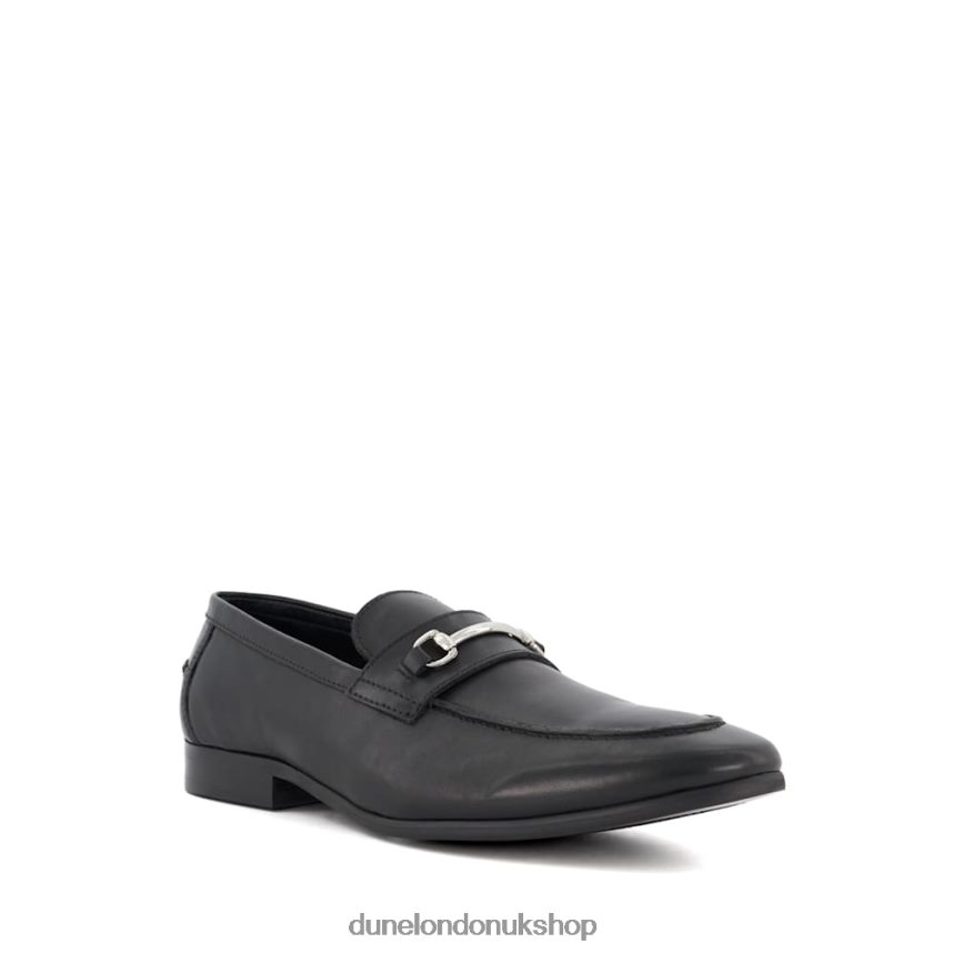 Leather Snaffle-Trim Loafers Men N4BBPB757 Dune London Shadows Black