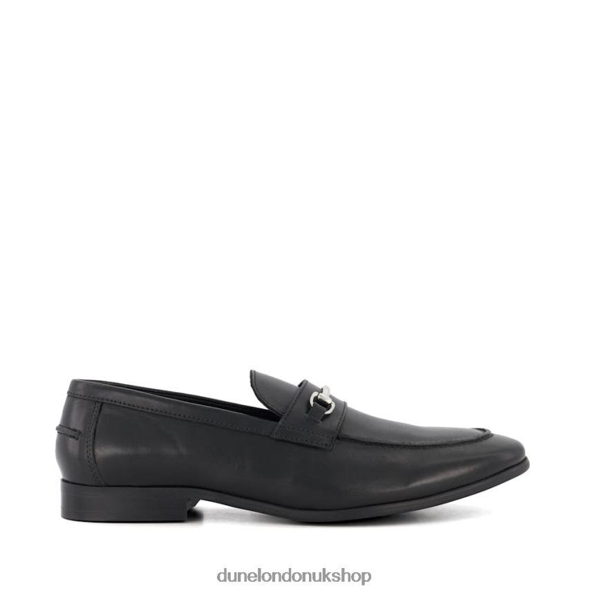 Leather Snaffle-Trim Loafers Men N4BBPB757 Dune London Shadows Black