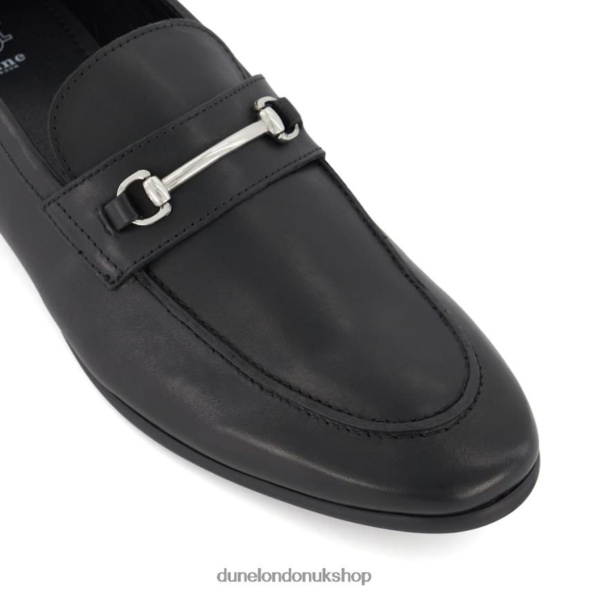 Leather Snaffle-Trim Loafers Men N4BBPB757 Dune London Shadows Black