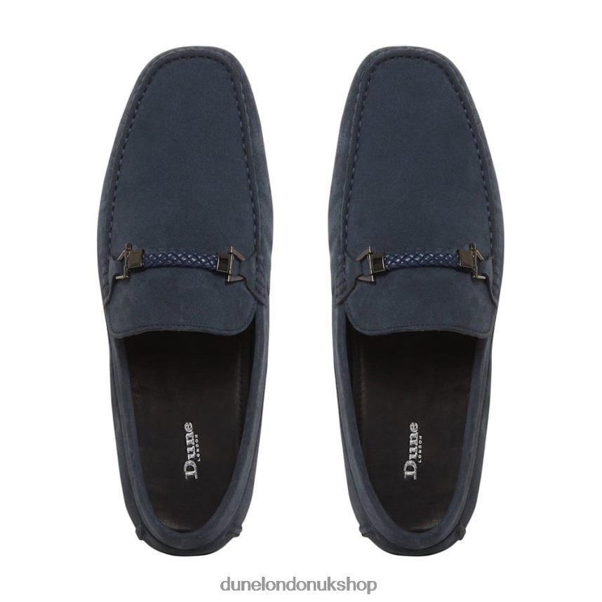 Square Toe Moccasin Loafer Men N4BBPB766 Dune London Beacons Navy