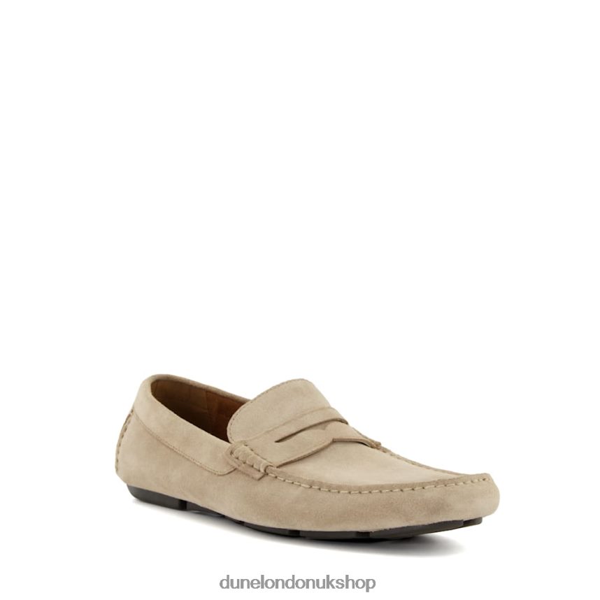 Square-Toe Moccasin Loafers Men N4BBPB883 Dune London Bradlay Sand