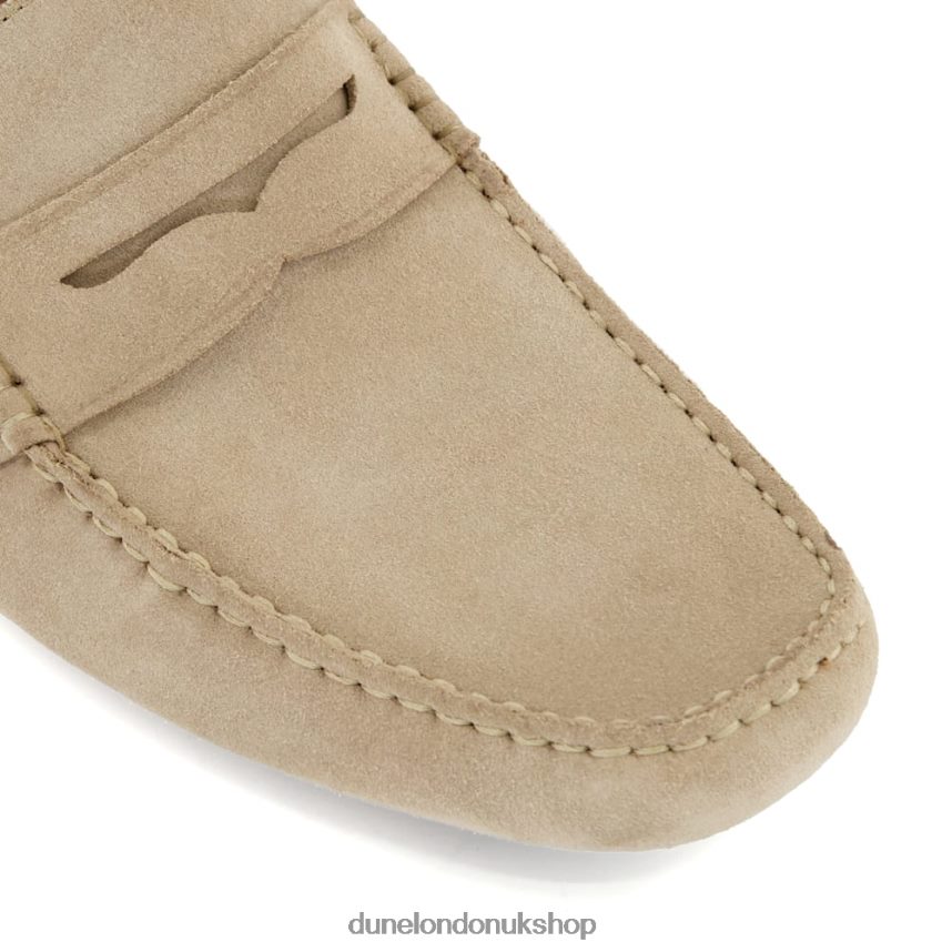 Square-Toe Moccasin Loafers Men N4BBPB883 Dune London Bradlay Sand