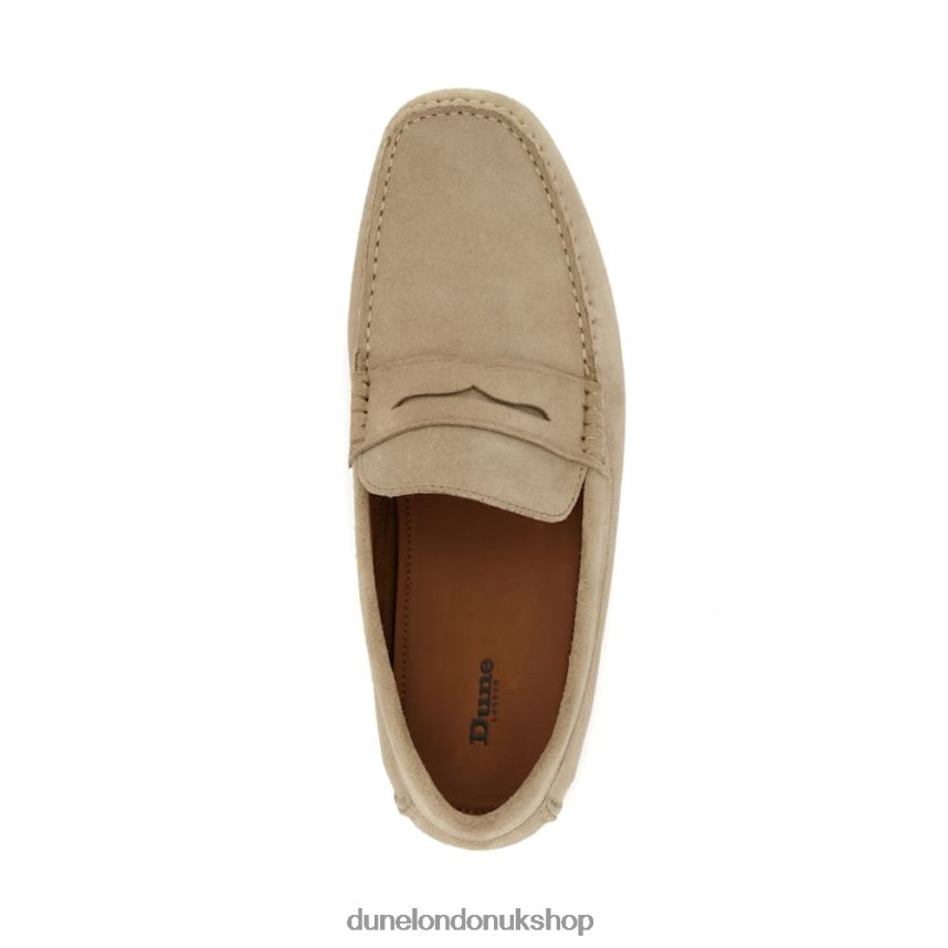 Square-Toe Moccasin Loafers Men N4BBPB883 Dune London Bradlay Sand