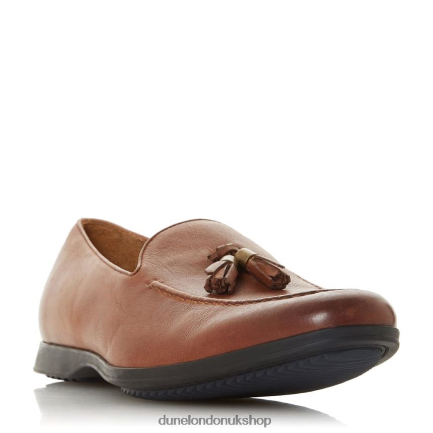 Tassel Detail Loafer Men N4BBPB871 Dune London Perth Tan - Click Image to Close