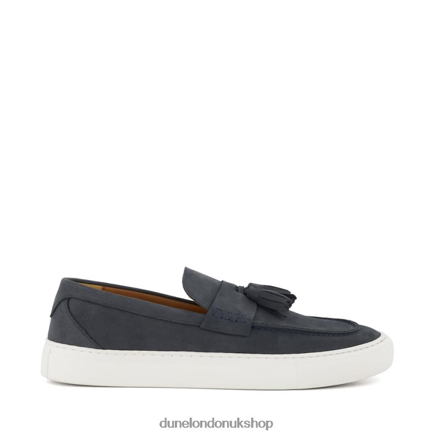 Tassel-Trim Casual Nubuck Loafers Men N4BBPB698 Dune London Beddow Navy