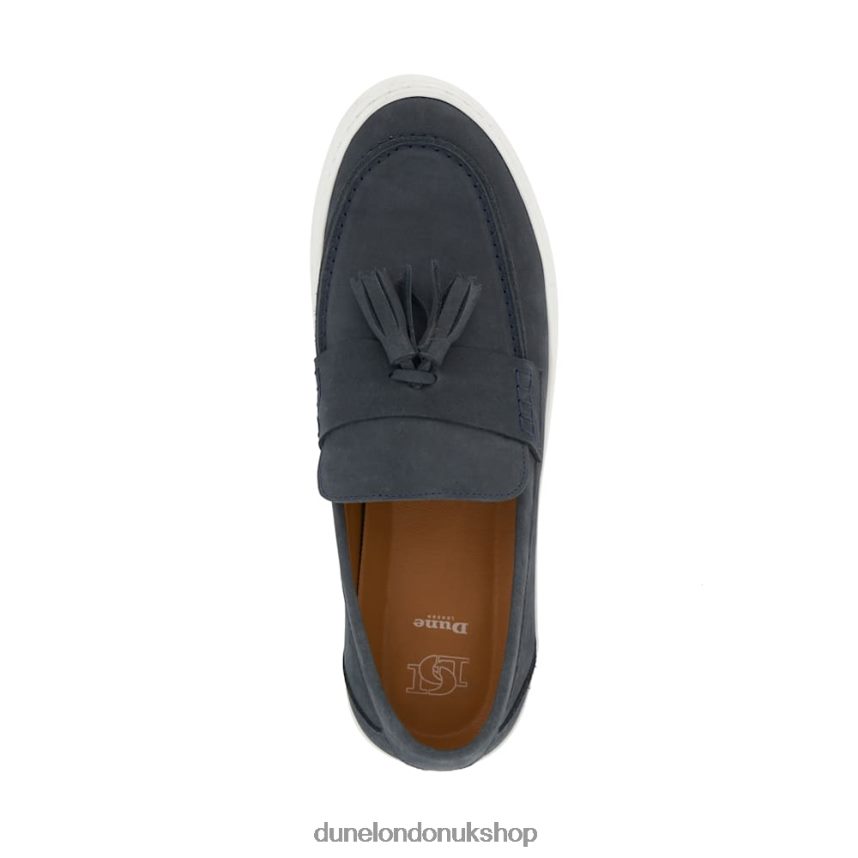 Tassel-Trim Casual Nubuck Loafers Men N4BBPB698 Dune London Beddow Navy