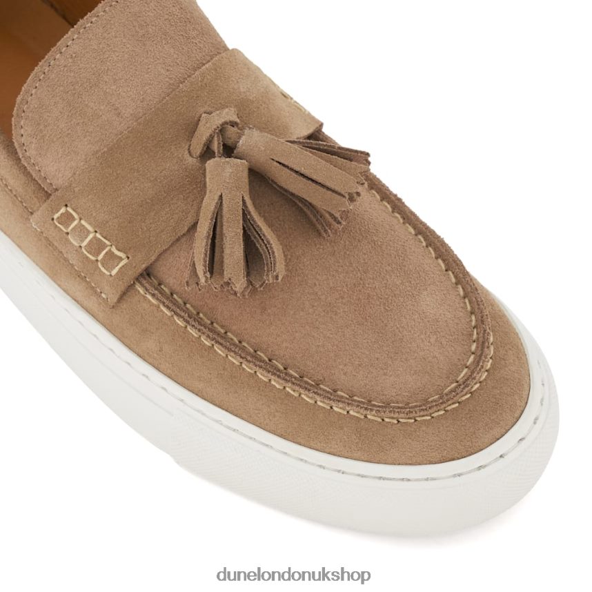 Tassel-Trim Casual Suede Loafers Men N4BBPB699 Dune London Beddow Taupe