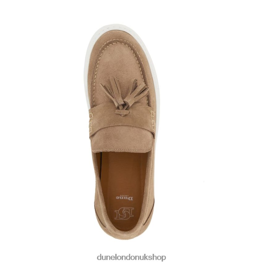 Tassel-Trim Casual Suede Loafers Men N4BBPB699 Dune London Beddow Taupe