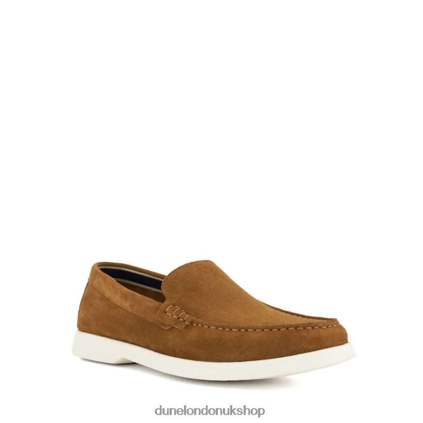 Topstitch Casual Loafers Men N4BBPB695 Dune London Buftonn Tan - Click Image to Close