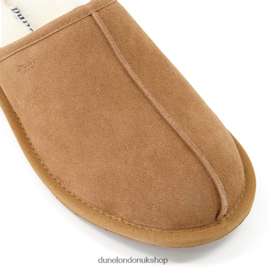 Closed-Toe Suede Slippers Men N4BBPB731 Dune London Forssee Tan