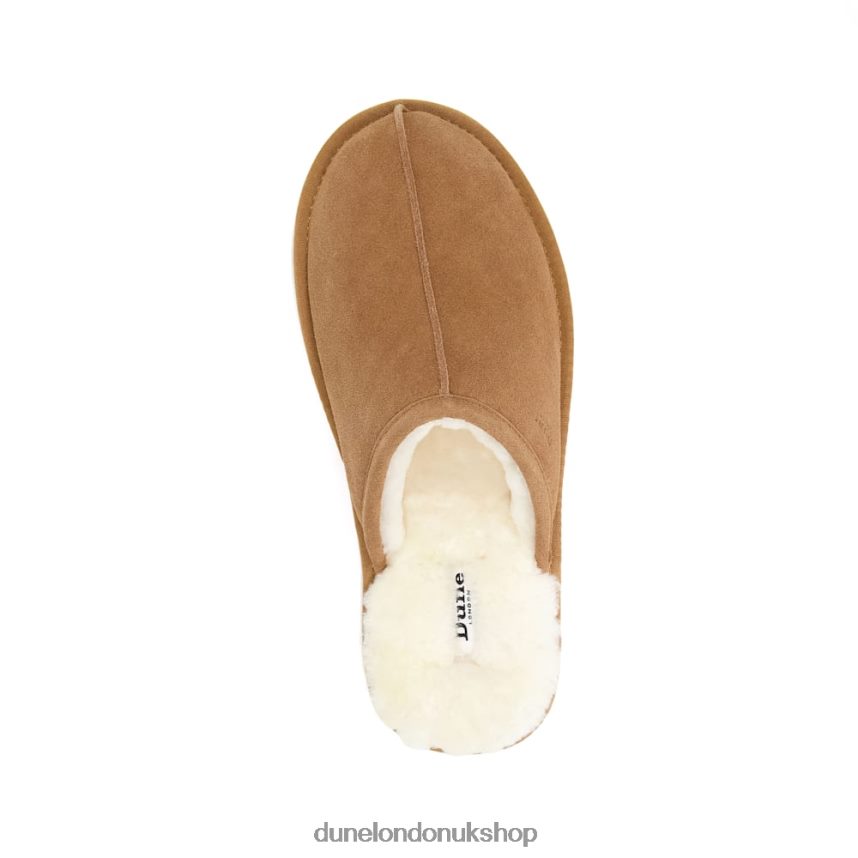 Closed-Toe Suede Slippers Men N4BBPB731 Dune London Forssee Tan