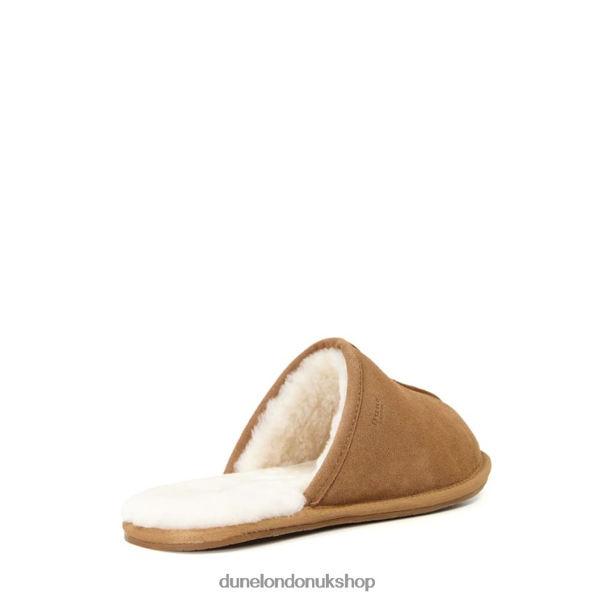 Closed-Toe Suede Slippers Men N4BBPB731 Dune London Forssee Tan