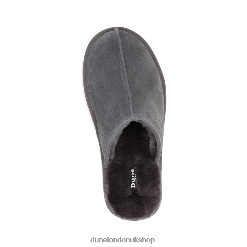 Closed-Toe Suede Slippers Men N4BBPB817 Dune London Forssee Grey